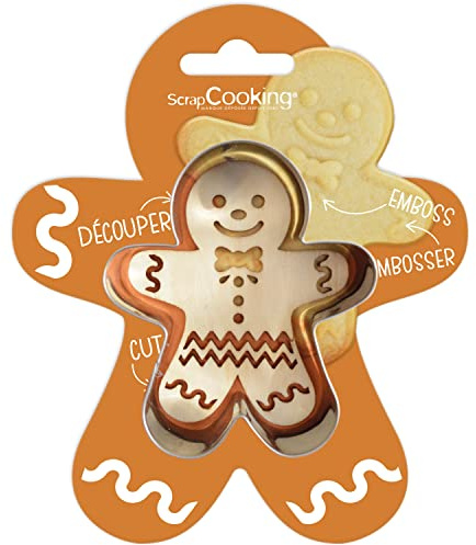 ScrapCooking Ausstecher + Prägeschablone aus Holz Ginger 2091