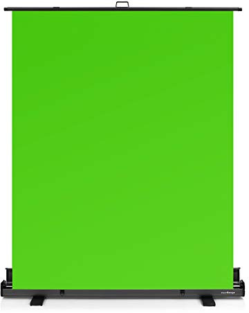 Green Screen Background With Stand, Chroma Key Screen, 71 × 59, Pop-up and Collapsible, Wrinkle Resistant Green Backdrop, Auto-Locking Frame, Dark Grey Case, Ideal for live Streaming and Gaming.