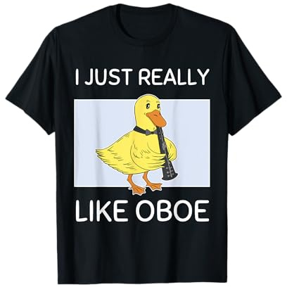 Cute Duck I Just Really Like Oboe Kawaii Esthétique T-Shirt