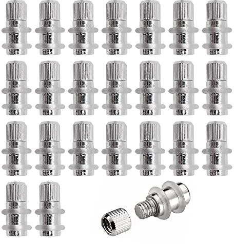 HLIWS 24 Stück 8mm Regalhalterungen,Regalstifte,Regalstifte für Regalbretter,mit Silikon-Anti-Rutsch-Ring,für Möbel Schrank Kommode