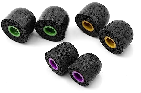 Linsoul Tripowin TP45 Lot de 2 paires d'embouts en mousse à mémoire de forme pour écouteurs de 4,5 mm à 6,5 mm