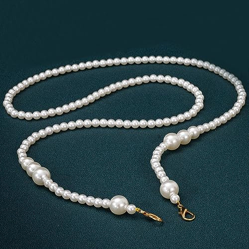 HAOBIN Perlen Taschekette Taschenketten Tasche Kette 120 Cm Taschengurt Taschenkette Perle Tasche Griff Taschen Kette Ersatztaschenkette Kann FüR Diy Dekoration Brieftasche Handtasche Verwendet Werden