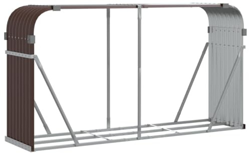 vidaXL Vedställ brun 180x45x100 cm galvaniserat stål