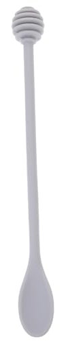 Milisten 2pcs Silicone Honey Spoon Silicone Stir Stick Cooking Spoons Drink Whisk Long Stirring Spoon for Drinks Honey Dipper Ladle Beverages Coffee Handle
