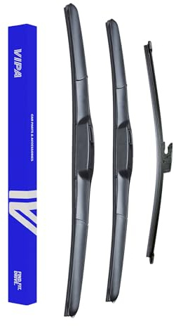 Vipa Car Parts Premium Wiper Blade Set | Fits: KIA XCEED SUV (Aug 2019 Onwards) | All-Weather Performance | Durable, Streak-Free Windshield Wipers | Easy Installation