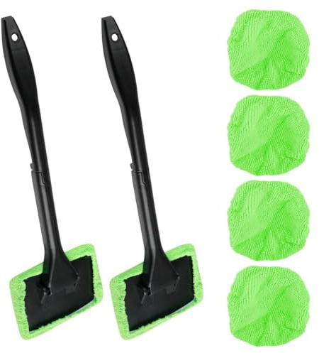 Thyonta 6PCS Windscreen Cleaning and Defogging Brush Car Window Wiper Tool for All Kinds of Cars to Improve Glass Visibility(Green)