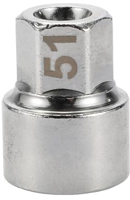 A ABSOPRO Écrou De Verrouillage De Roue #51 Pour Porsche 911 1pc | 3/4 Diamètre, 15 Encoches Carrées, Matériau Acier Allié, Pour Boxster, Pour Cayenne, Pour Macan, Pour Panamera, Pour Taycan