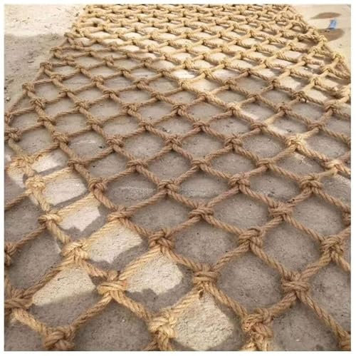 Handgewebtes Kletternetz Katzennetz Balkon Garten Rankgitter Sicherheitsnetz 3x5m Verschiedene Größen Hanfseil Netz Hochbett Fallschutz Dekoratives Netz