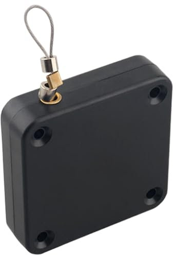 Chiudi-schermo scorrevole, protezione retrattile, strumento di chiusura della porta di casa, facile installazione, meccanismo a corda, design elegante silenzioso e liscio, nero, per bagno, camera da