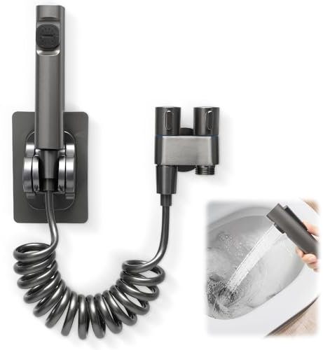 Wapasezyar Bidet Handbrause Set, Handbrause Toilette set mit Sprühköpfe, Schläuche und Haken, Bidet Handbrause für Toilette, von Toiletten, Bädern, Gärten und Balkonen