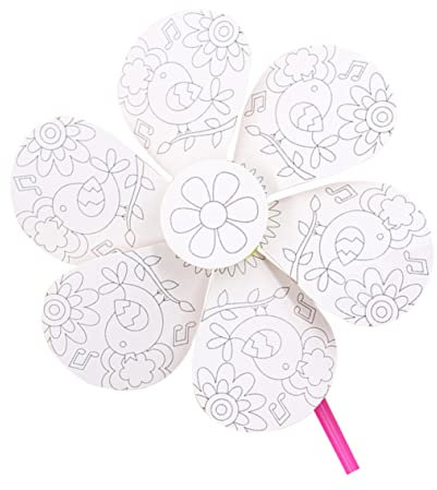 ibasenice Set De Moulins à Vent Bois à Peindre pour Garçon Fille Jouet Créatif DIY avec Motifs Oiseaux Et Fleurs Activité Manuelle Favorisant La Coordination Créativité