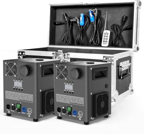 1000W pyrotekniska maskiner, 2 DMX Cold Spark-maskin med flygfodral, motståndsvärmare för fester, jul, DJ, bröllop, sportevenemang