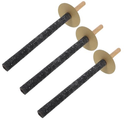 Abaodam 3pcs Outdoor Garden Torches Wooden Handheld Fire Torch Light for Camping Event Backyard Patio Decor