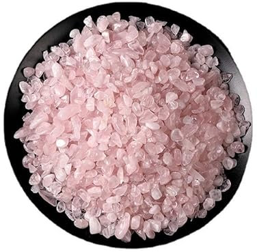 QCKNKMGG Pierre Originale pour Aquarium, Gravier en Cristal Rose Naturel, Plusieurs Tailles, Lot de 4, for Aquarium, Pot de Fleurs, Artisanat(3-5mm1000g)