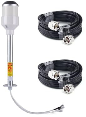 WSOLDMA 3G 4G LTE 2×24dBi 1700-2700MHz 2×N Female External Outdoor Antenna For Modem Router with 2 * 10M/32.84ft Wire