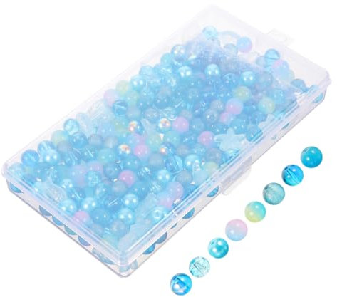 1 Schachtel Themen Schmuckperlen für Diy Armbänder und Ohrringe Teiliges mit Kleinen Fischen und Seesternen Langlebige Kristallperlen für Bastelprojekte