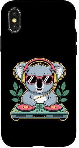 Koala Dj Tocadiscos Fiesta Dj Audífonos Carcasa para iPhone X/XS