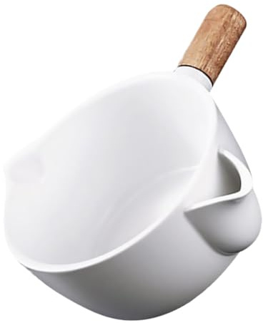 UKCOCO Bol En Céramique Séparateur D'huile Soupe Grand Modèle Blanc Cuisine Facile à Utiliser 1 Pièce