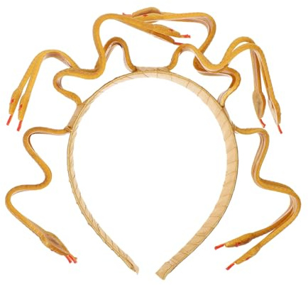 LOLIPPYY Medusa Schlangenkopfschmuck Cosplay Stirnband aus Kunststoff Party Kostüm Haarreif für Halloween Karneval