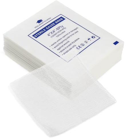 HIAKDOFT 50pcs Highly Absorbent Bandaging Swabs for Minor Cuts Burns Scrapes Care with Individual Sealed Packaging and Breathable Soft Material