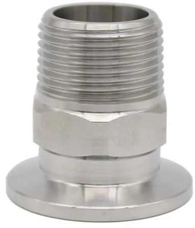 Adattatore flangiato esagonale con filettatura esterna, diametro esterno 3/4''~1'', raccordo for tubo flangiato in acciaio inossidabile for vuoto(50x2inch 321.7g)