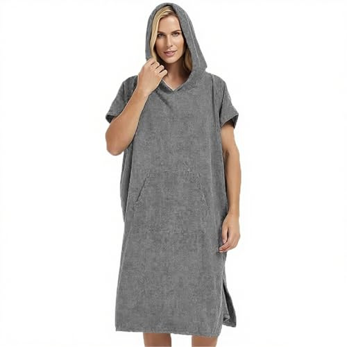 Poncho cambiante de Surf – Poncho de natación – Bata de baño con Capucha de Secado rápido Transpirable para Hombres, Uso Diario, Gimnasio, Viajes, Aguas Termales, recreación