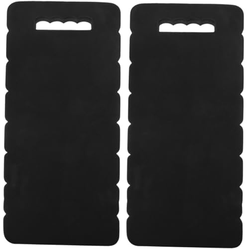 DOITOOL Almohadillas para Arrodillarse Jardín 2 Piezas 45x21x2,5 Cm Eva Negro, Cojín Protector Rodillas Uso Exterior, Asiento Portátil para Jardinería y Tareas Domésticas