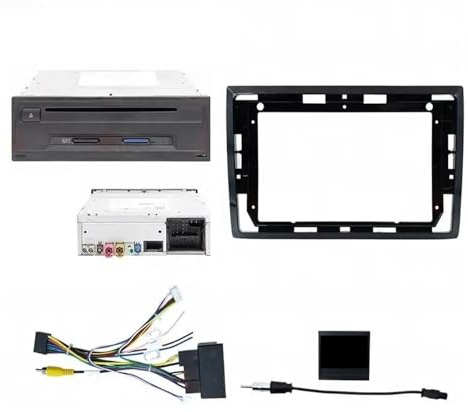 pour VW pour Beetle 2011-2014 2015 2016 2017 2018 2019 Automobile Radio Fascia Cadre 9 Pouces Stéréo Panneau Harnais Câble d'alimentation Fascia du Panneau Radio(Câble de Cadre Canbus-B)