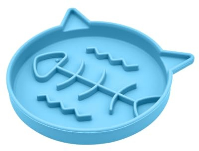 Langsamfutternapf Interaktiver rutschfester Silikon-Futterspender | Puzzle-Spielzeug Für Welpen, Kätzchen, Innen- & Außenfütterung, Mahlzeiten, Trocken- & Nassfutter & sauberen