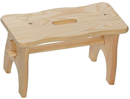 Bütic Holz-Fussbank Tritthocker aus Fichtenholz