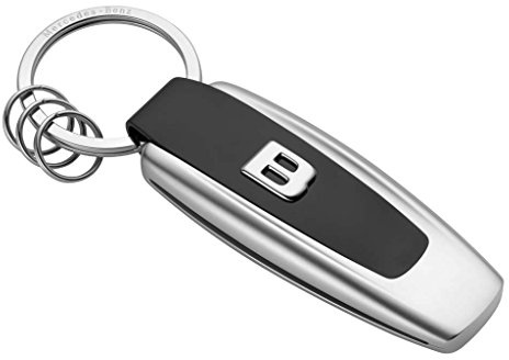 Mercedes-Benz Collection Schlüsselanhänger | Typo B-Klasse | silberfarben/schwarz | Edelstahl