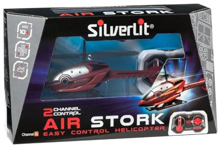 FLYBOTIC 84782 Air Stork by Silverlit, Ferngesteuerter Hubschrauber, Kinderspielzeug, Infrarot Technologie, einfache Steuerung, 18 cm, blau oder gelb, ab 10 Jahren