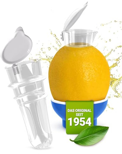 Patent-Safti Entsafter I Der originale Safti Ausgießer für Zitronen, Orangen etc. I Einfacher als jede Zitronenpresse oder Saftpresse I (Blau)