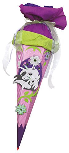 Roth Moosgummi-Schultüte Unicorn - Bastelset 68 cm eckig Verschluß: Krepp mit Roth Spitze