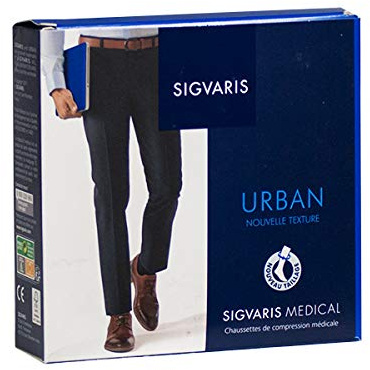 Kompressionsstrümpfe Urban Klasse 2 Sigvaris schwarz Größe M, normale Höhe, Schwarz , M