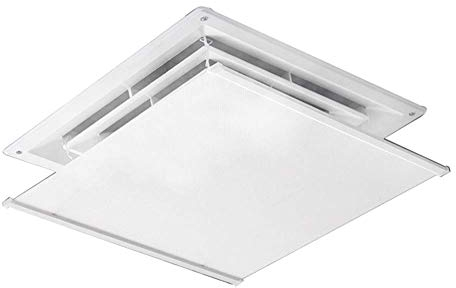 Air Conditioner Deflector for Ceiling Central Air Conditioning Prevent Air from Blowing Directly to People,Angle Adjustable Easy Installation Oxford Cloth Stainless Steel Material (60cm*60cm)