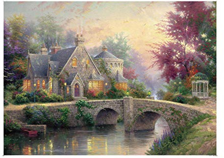 EACHHAHA 1000 Teile Puzzle Landschaft, Englisches Dorf Motiv | Romantisches Landschaftspuzzle mit Dorfkulisse, entspannt beim Zusammensetzen und eignet sich als Wanddekoration