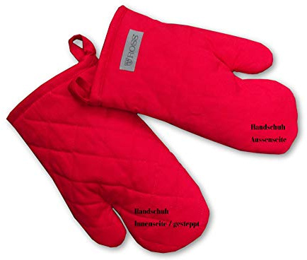 Ross - Grill- / Ofenhandschuh - Rot - 100% Baumwolle - 1 Stück