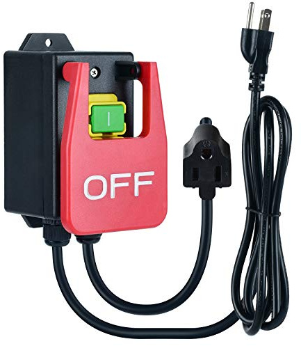 110V Single Phase On/Off Switch, Ortis Router Table Switch with Large Stop Sign Paddle Easy Contact for Quick Power Off for Table Saws and Other Electrical Equipment