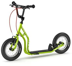 Yedoo Tidit Kinder Tretroller - für Kinder ab 5 Jahre, ab 110 cm Körperhöhe, mit Luftreifen 12/12 - für Mädchen und Jungen, Höhenverstellbar mit Ständer und Reflexelementen