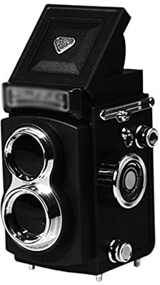 ZXNQ Modelo de cámara réflex Doble/Adornos Retro/Accesorios de Mano/Accesorios de película de Estudio fotográfico,Negro