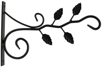 DOJA Barcelona | Suspension Plante Feuilles | 2 Pcs Support Plante | 310 x 210 mm | Crochet Support Mural Jardin | Support mural pour pot de fleur | Support décoratif pour Pot de Fleur Exterieur