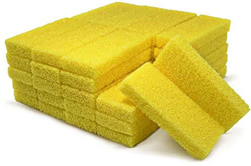 SALVMARY Disposable Pumice Stone for Feet Hard Skin Callus Remover Foot Scrubber Yellow 40 Pcs