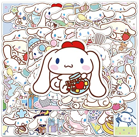 Cinnamoroll Stickers Vinyl Waterproof Stickers for Laptop,Bumper,Water Bottles,Computer,Phone,Hard hat,Car Stickers and Decals 50pcs
