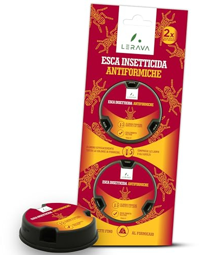 LERAVA® Trappole Formiche per casa - 10g - Esca formiche pronta all’Uso - Trappola formiche per Uso Interno ed Esterno - Agisce Fino al Formicaio – Esche formiche con Effetti Visibili Dopo 7 Giorni