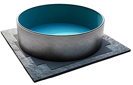 conZero Komplett Set für Rundpool 350 x 135 cm Verschalung Bodenplatten Rundschalung, Perimeter Hartschaumplatten, Vinylplatten Pool Schwimmbecken Isolation, Poolbau ohne Beton