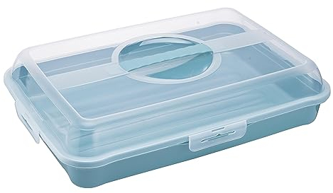 keeeper Contenitore per Panini, Torte, Muffin, Snack e Spuntini, Polipropilene, Rettangolare, Enrico, Nordic Blue (Blu)