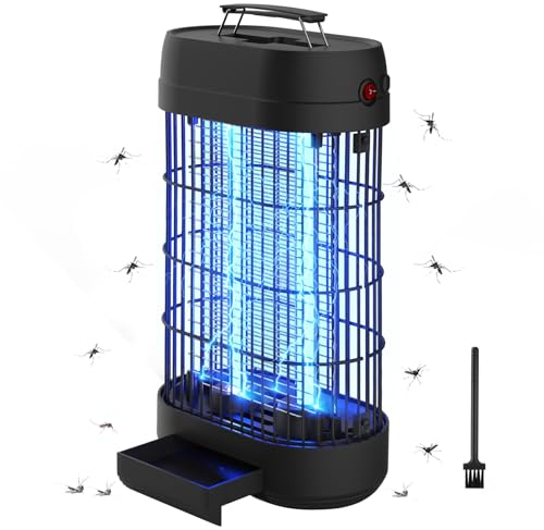 Zanzariera Elettrica, EUQQZU 18W 1800V Lampada Antizanzare con Luce UV, Lampada Zanzare Ammazza Zanzare Elettrico Trappola per Insetti di Grandi Dimensioni 80㎡ Antizanzare Elettrico per Casa Giardino