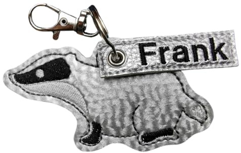 DACHS personalisierbar mit Name Schlüsselanhänger Taschenanhänger