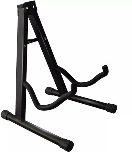 AEROLUGG Guitar Stand, Heavy Duty A-Frame, Music Instrument Foldable, Adjustable, Sturdy, Fits All Guitars - Acoustic, Electric, Bass, Black
